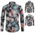 Import Hot Sale New Men Shirt Snowflake Digital Print Long-sleeved Christmas Series Mens Clothing from China