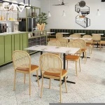 Hot sale restaurant dining sets furniture modern dining chair and wood dining table