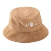 Hot Sale Round Brim Fisherman Cap Custom Printing Suede Bucket Hat