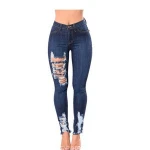 hot sale  mid rise skinny ripped damaged jeans for women