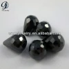 Hot sale synthetic teardrop shape loose black cz beads