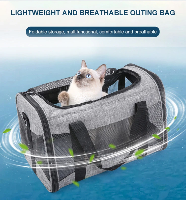 Hot sales pet carrier handbag pet carry travel cage carrier bag airline approved