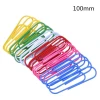 Hot selling 100mm paper clips nickel plating colorful binder supplies for office
