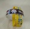Hot Selling Customized Pure Silicone CMYK Printing Charming Design Debossed Ink In Rubber Bracelet