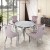 Import Hot Selling Dining Room Furniture Reasonable Price Round Marble Glass Table Top Stainless Steel Dining Table from China