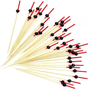Hot selling disposable bamboo stick Christmas cake decoration toothpicks