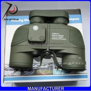 Hot Selling Factory Supply Bak4 7x50 Optics Army Binoculars Long Distance Telescope With Compass