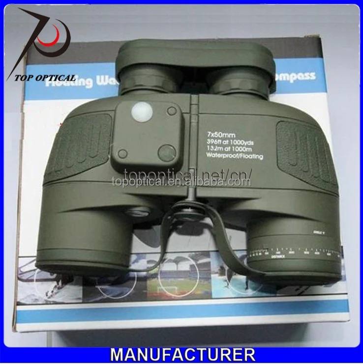 Hot Selling Factory Supply Bak4 7x50 Optics Army Binoculars Long Distance Telescope With Compass