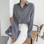 Hot Selling Long Sleeve Lady WomenS Blouses & Shirts for Women Work