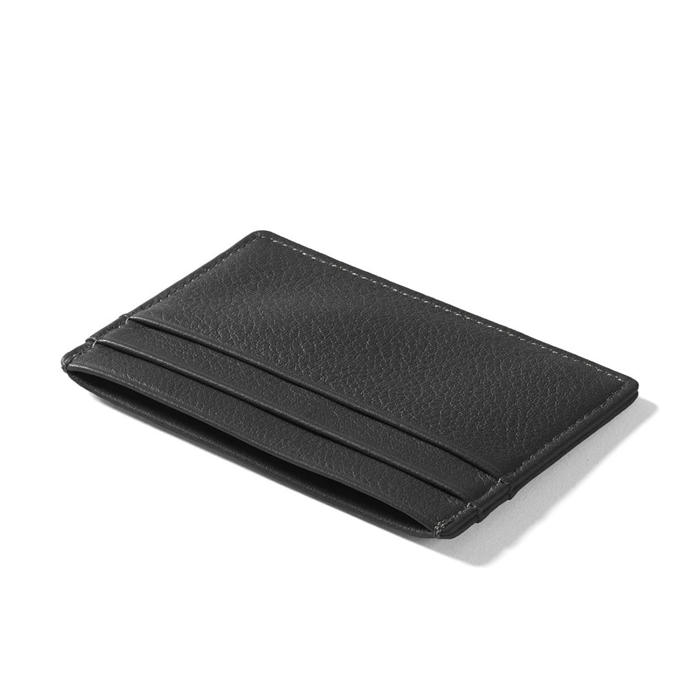 Hot Selling RFID Genuine Cowhide Leather Custom Business Card Holder For Card And Change