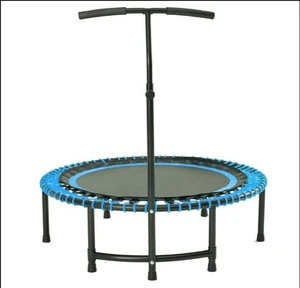 Hot selling Spring free fitness trampoline rebounder with handrail