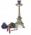 Import hot selling wholesale price eiffel tower design glass hookah from China