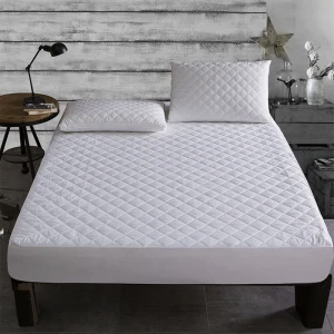 Hotel Bedding Quilted Fitted Mattress Pad Mattress Cover Stretches up to 16 Inches Deep