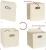 Import Household Foldable Fabric Storage Bins toy Cubes Storage with Handles  Ivory from Pakistan