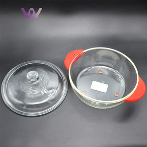 Buy Hungyee Heat Resistant Borosilicate Pyrex Glass Cooking Pot With ...