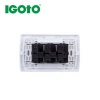 IGOTO 10A 125V PC brass material 3 gang switch+1 way no neon swith