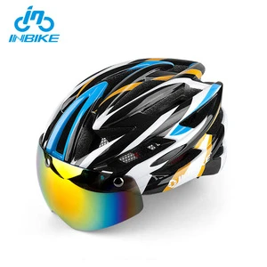 INBIKE 2017 New Professional Wholesale Cool Cycling Bicycle Helmet With Sunglass