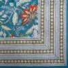 Indian bossanova green gud hand block printed cotton wedding tablecloth
