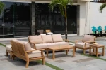 Indonesia Furniture Manufacture Natural Teak Wood Sofa Seat Used Living Room Furniture