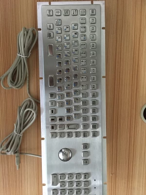 IP65 industrial rugged metal kiosk industrial keyboard with trackball ,Function keys and number keys