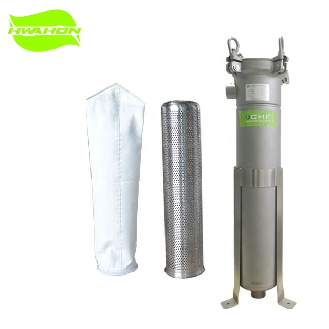 ISO 9001:2008 certificate Stainless steel material and 10-30T/H single bag filter housing chemical liquid filter filtration