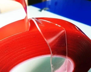 ISO SGS Certified Nameplate Double Sided Tissue Adhesive Film Tape (Tissue Carrier Coated With Acrylic Adhesive)