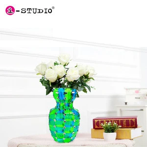 Istudio diy art and craft fun plastic vase ,  Solo creative handcraft flower vase