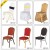 Import Italian design white plastic bistro chair cheap restaurant furniture chairs for sale from China