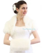 Ivory Faux Fur Bolero Jacket