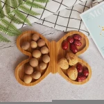 Japanese Style Creative Environmentally Friendly Butterfly-Shaped Bamboo Dried Fruit Plate