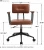 Import Jestel Retro Design Home Office Chair Computer Desk Chair Mid-Back Swivel Task Chair With Wooden Armrests and Adjustable Height from China