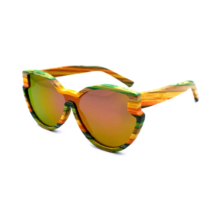 JH eyewear eco-friendly bamboo wooden high grade full frame polarized UV400 fashion sunglasses 2020