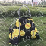 JUNZHI Neoprene Mesh Baseball Softball Buffalo Plaid Tote Bag