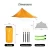 Import KingGear Waterproof Ultralight Camping Fishing BBQ 210T Polyester Fabric Portable Sun Rain Fly Tarp Shelter Tent from China
