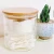 Import kitchen Storage glass jar with bamboo wood lid Glass container with lid from China