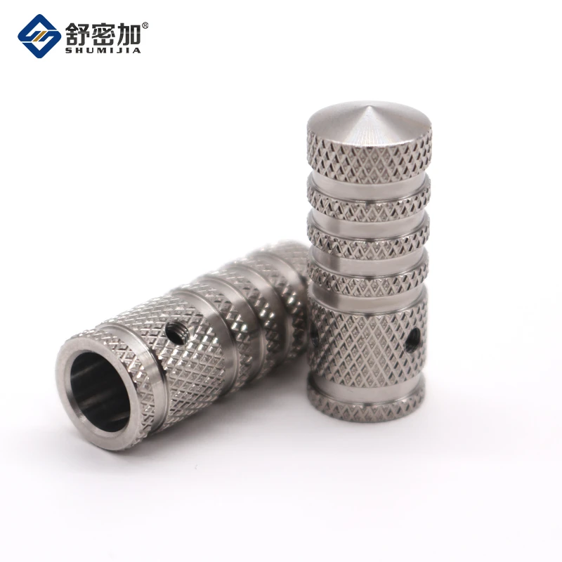 Knurled and embossed interface fasteners Automotive medical equipment parts Five-axis machining drawings