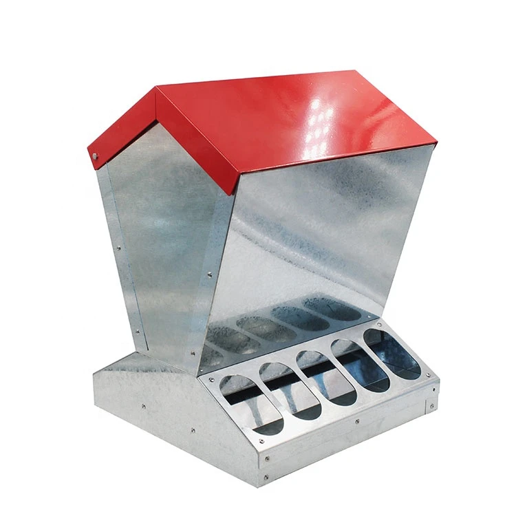 Large Capacity Metal Galvanized Chicken Poultry Feeder