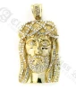 large charm rose gold color 14k gold plated Iced XL Jesus Head Pendants