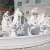 Large Outdoor Apollo Chariots Marble Fountain With Horse Statues