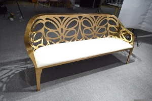 LC07  3-seater waiting chair sofa chair gold furniture