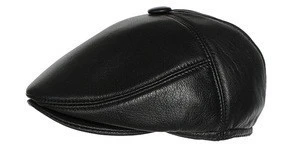 leather cap - Mens Leather Ivy Cap/ new branded
