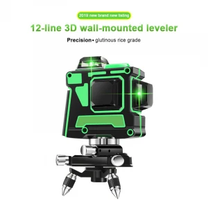 Level Green 12-Line Laser Level Fully Automatic Leveling 3D Wall Sticker Infrared High-precision Wall Mount