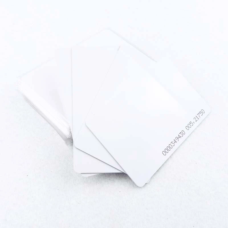 LF 125khz Blank White card print ID number  Proximity Access Control Cards
