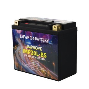 lifepo4 lithium motorcycle battery 12v 12ah 20L-BS 620CCA for starting system professional rechargeable battery