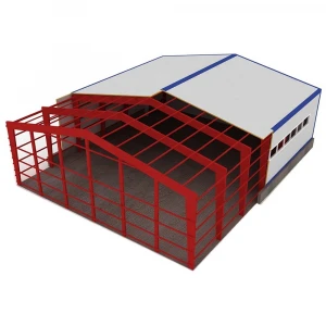 Light Weight Structural Prefabricated Steel Structure for Workshop /Warehouse/Hangar Construction