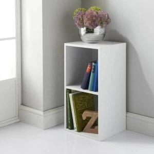 Living Room 2 Cube Shelving Unit MDF cabinet Nordic Bookcase Bookshelf