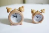 Log Color Pointer Table Decoration Small Round Mini Wooden Alarm Clock