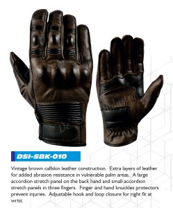 Logo Customization Men Motorbike Brown Calfskin Leather Motorcycling Gloves Full Finger Touch Screen Sports Racing Gloves