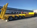 LUEN Hot Sale Excavator Transport 3/4axles Lowbed Low bed Semi Truck Trailer