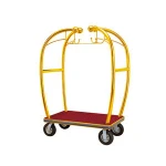 Luggage Motel Suitcase Trolly Hotel Cart Titanium Gold